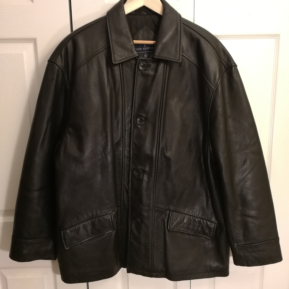 JOHN ASHFORD Leather coat